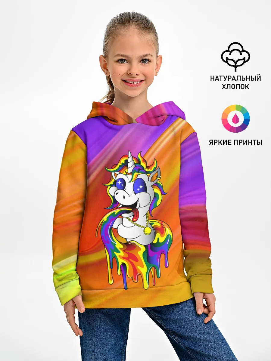 Детское худи / Единорог | Unicorn | Rainbow (Z)