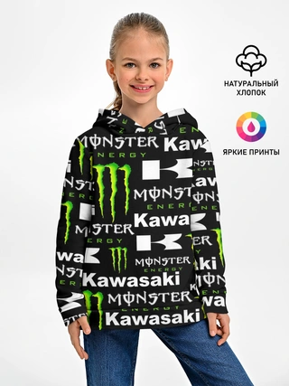 Детское худи / KAWASAKI X MONSTER ENERGY