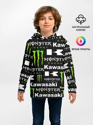 Детское худи / KAWASAKI X MONSTER ENERGY