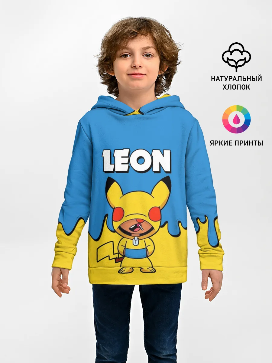 Детское худи / Brawl Stars Leon Pikachu