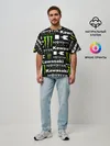 Мужская футболка оверсайз / KAWASAKI X MONSTER ENERGY