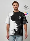 Мужская футболка оверсайз / Real Madrid uniform black 2018