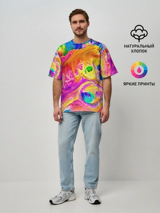 Мужская футболка оверсайз / TIE DYE | ЯРКИЕ КРАСКИ