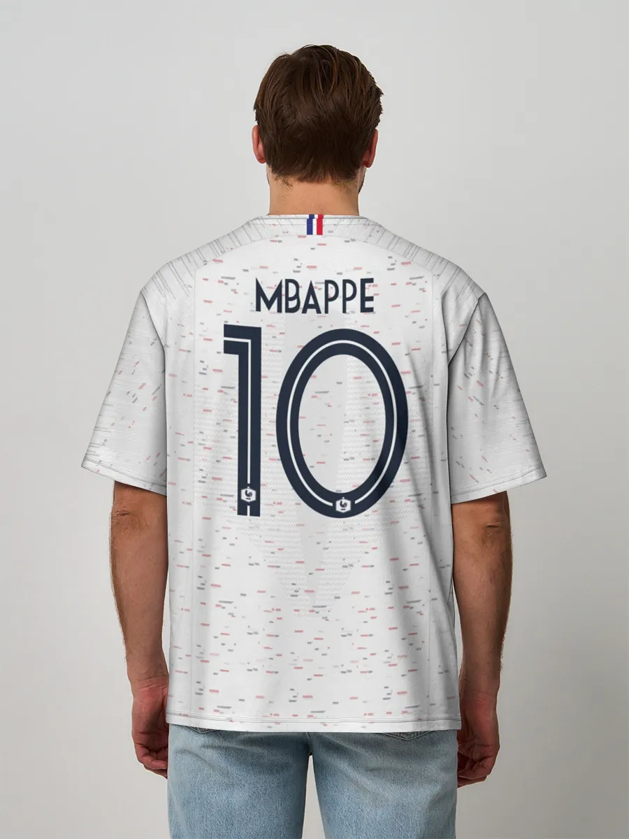 Мужская футболка оверсайз / Mbappe away WC 2018