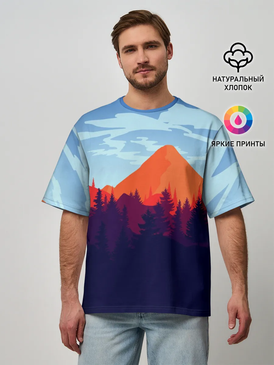 Мужская футболка оверсайз / Firewatch collection