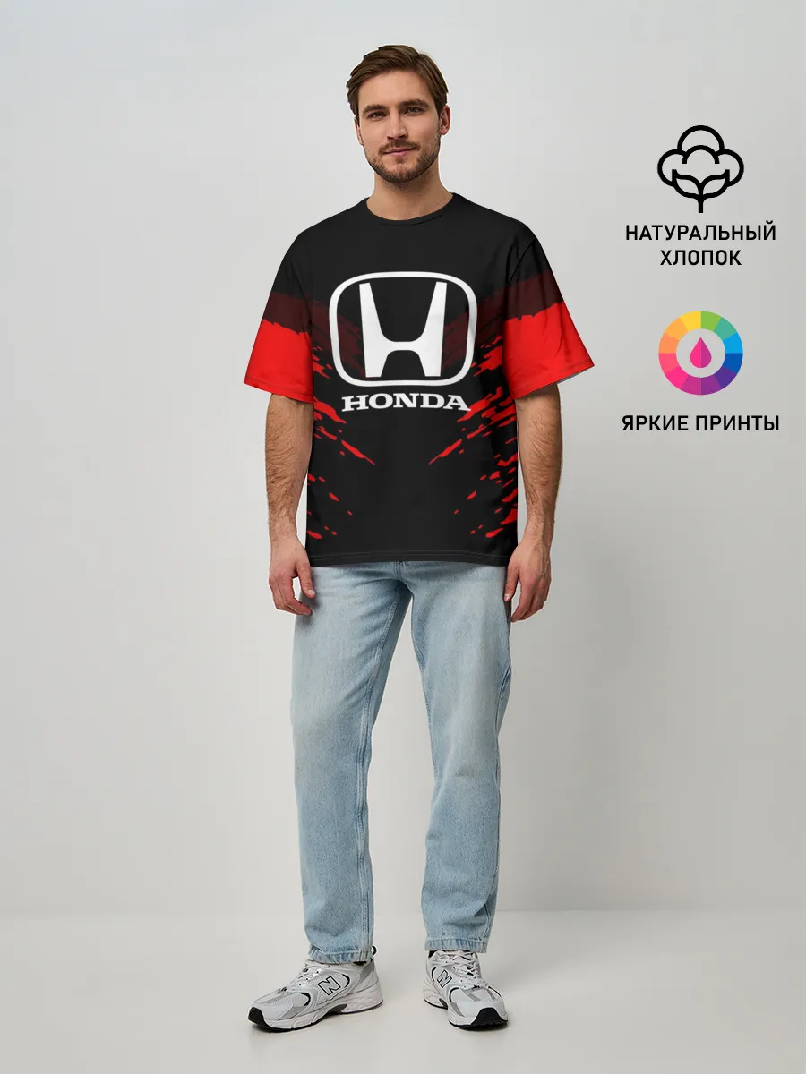 Мужская футболка оверсайз / HONDA SPORT COLLECTION