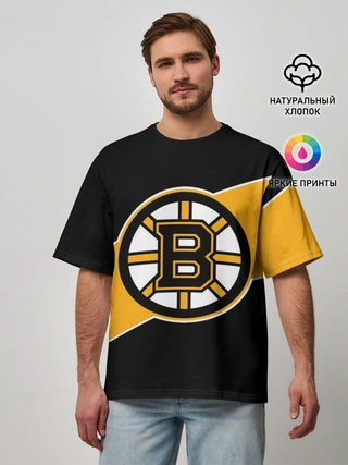 Мужская футболка оверсайз / Бостон Брюинз, Boston Bruins