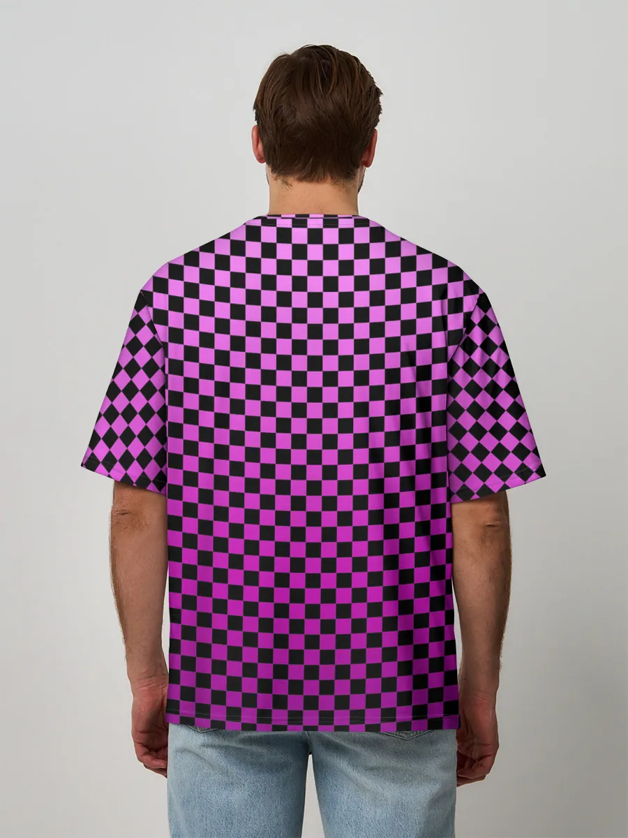 Мужская футболка оверсайз / Checkerboard Color