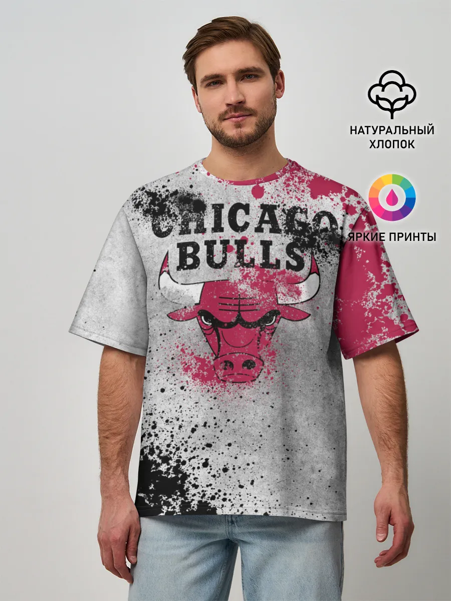 Мужская футболка оверсайз / CHICAGO BULLS [8]