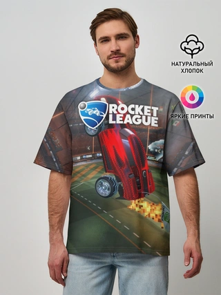 Мужская футболка оверсайз / Rocket League