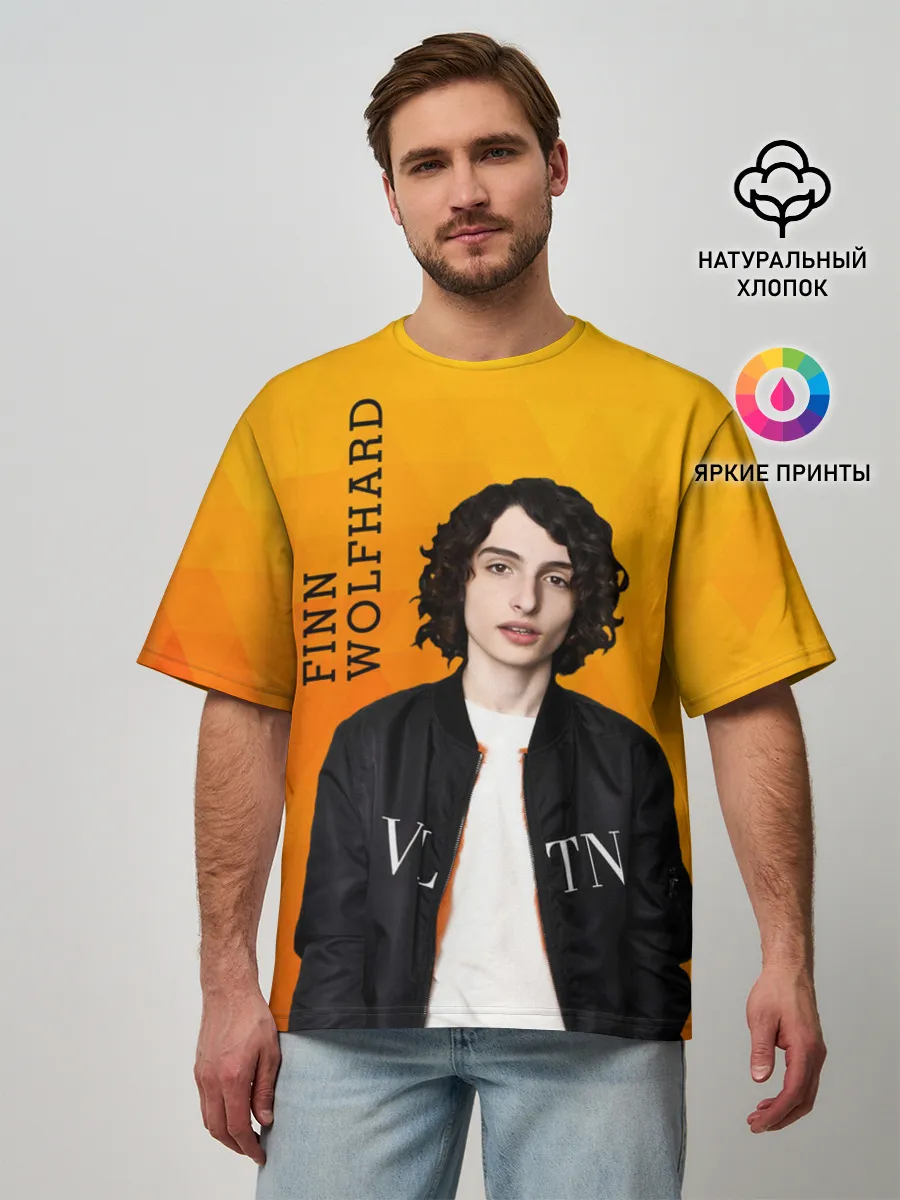 Мужская футболка оверсайз / finn wolfhard