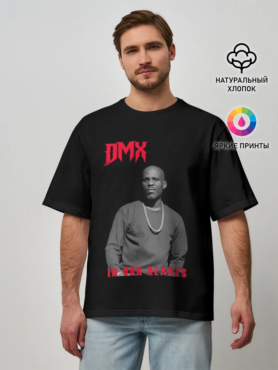 Мужская футболка оверсайз / DMX - В наших сердцах