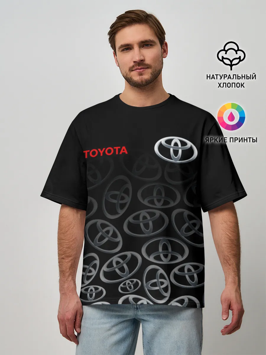 Мужская футболка оверсайз / TOYOTA SPORT / LOGOBOMBING