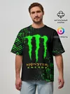 Мужская футболка оверсайз / MONSTER ENERGY NEON | МОНСТЕР НЕОН