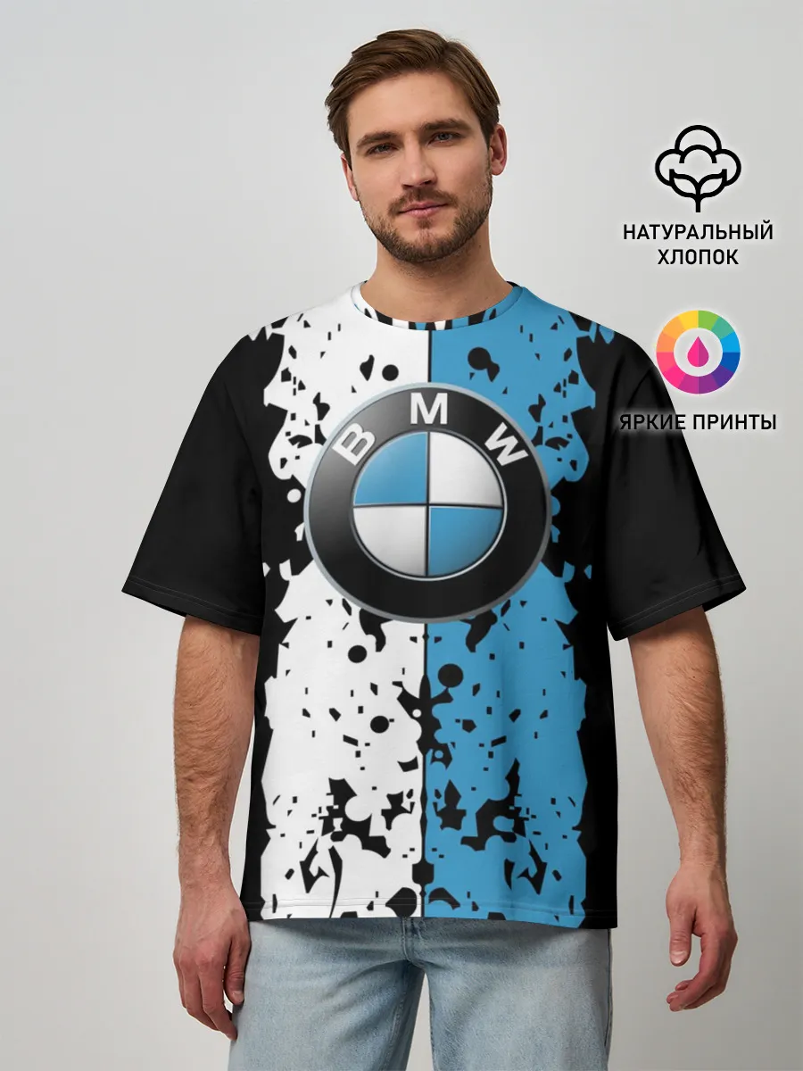 Мужская футболка оверсайз / BMW sign