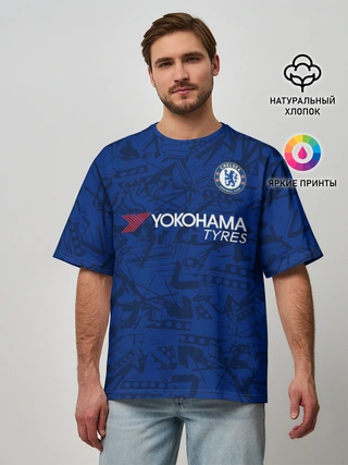 Мужская футболка оверсайз / Chelsea home 19-20