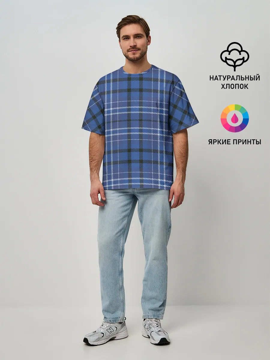 Мужская футболка оверсайз / Шотландка | Tartan