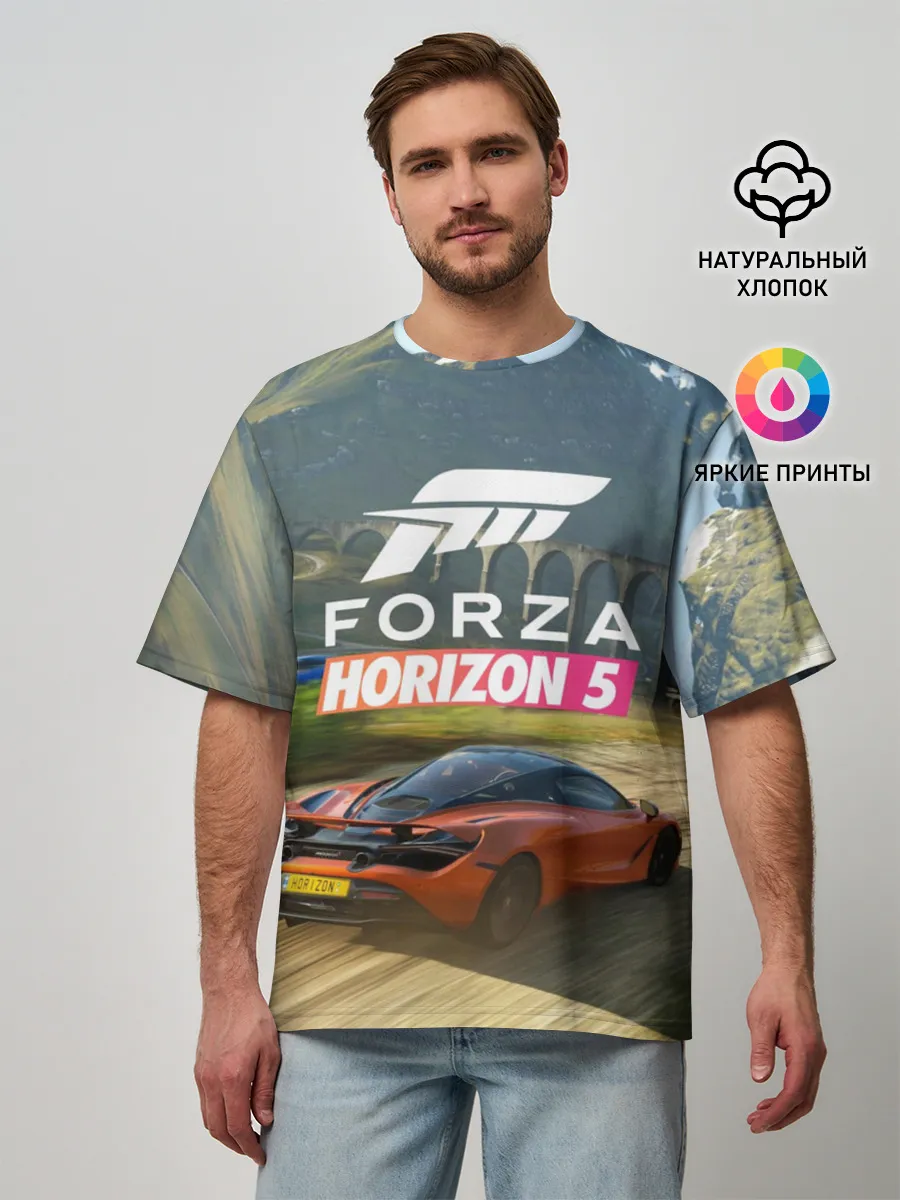 Мужская футболка оверсайз / Forza Horizon 5, игра