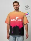 Мужская футболка оверсайз / CS GO GRADIENT