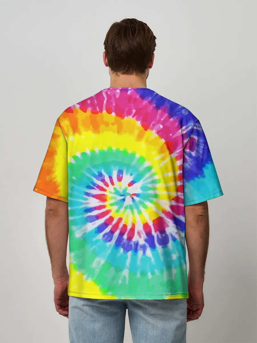 Мужская футболка оверсайз / TIE-DYE СТЕНА