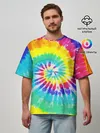 Мужская футболка оверсайз / TIE-DYE СТЕНА