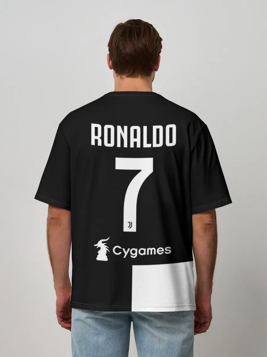 Мужская футболка оверсайз / Ronaldo Juventus Home 19/20