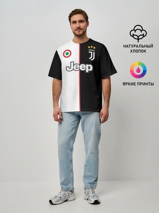 Мужская футболка оверсайз / Ronaldo Juventus Home 19/20