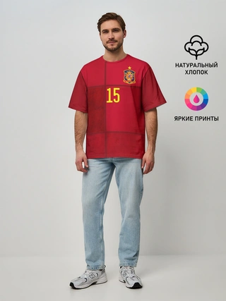 Мужская футболка оверсайз / Ramos home EURO 2020