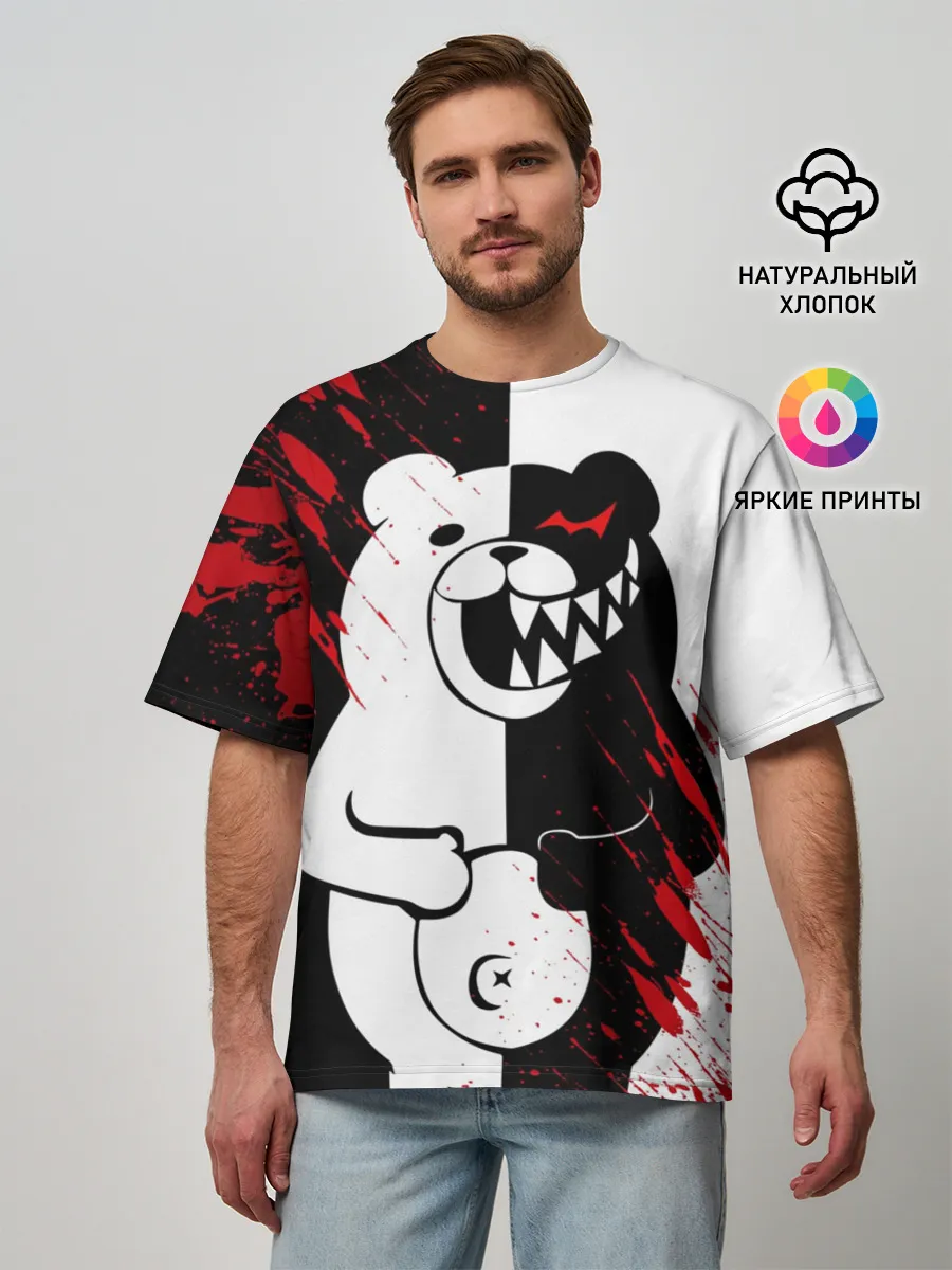 Мужская футболка оверсайз / Monokuma вторая сущность