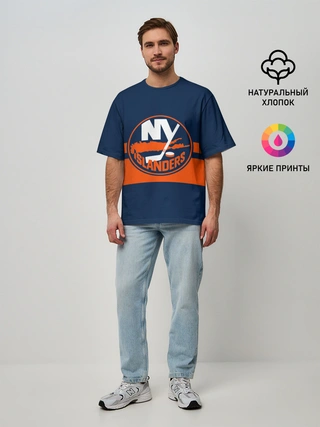 Мужская футболка оверсайз / NY ISLANDERS NHL