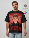 Мужская футболка оверсайз / Dexter Декстер портрет постер