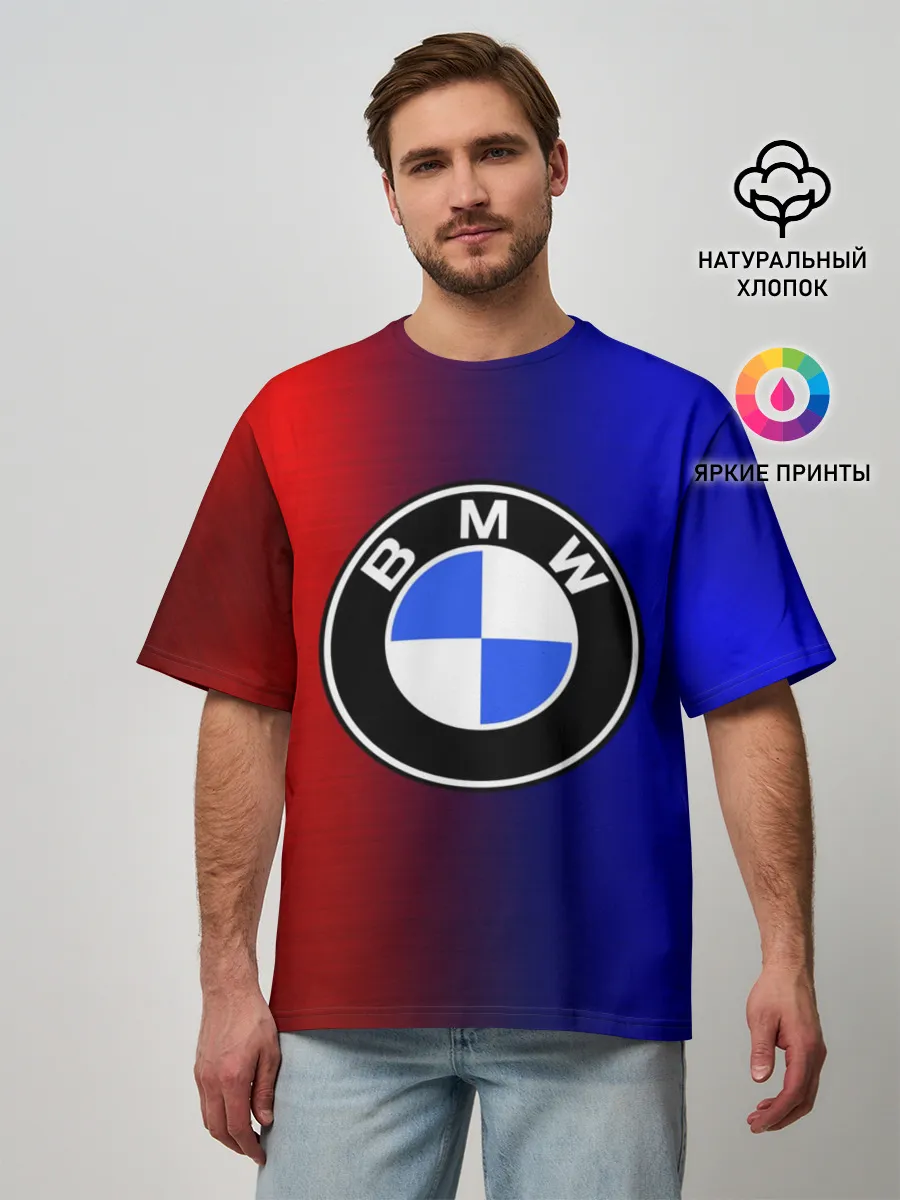 Мужская футболка оверсайз / BMW SPORT ABSTRACT