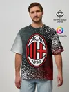 Мужская футболка оверсайз / AC MILAN / МИЛАН