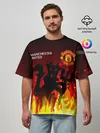 Мужская футболка оверсайз / MANCHESTER UNITED / ДЬЯВОЛ