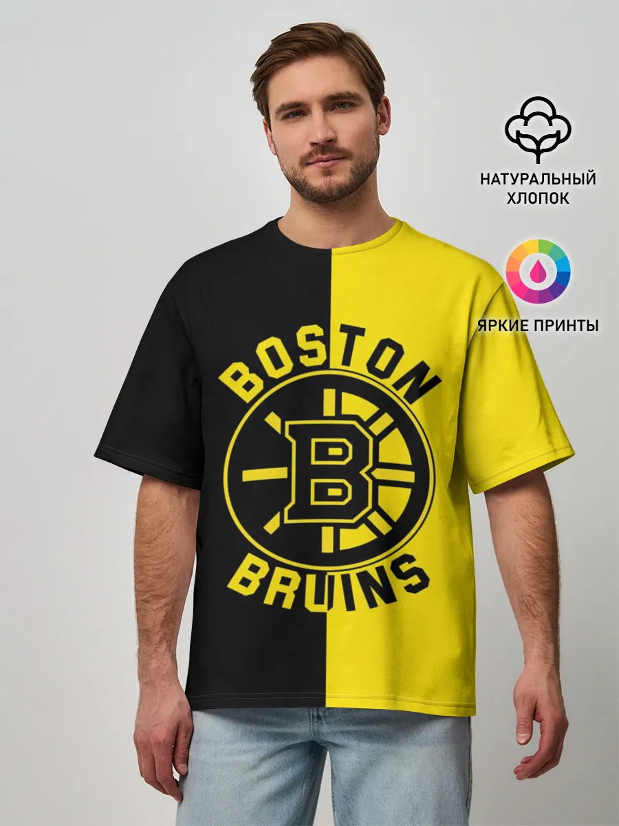 Мужская футболка оверсайз / Boston Bruins, Бостон Брюинз