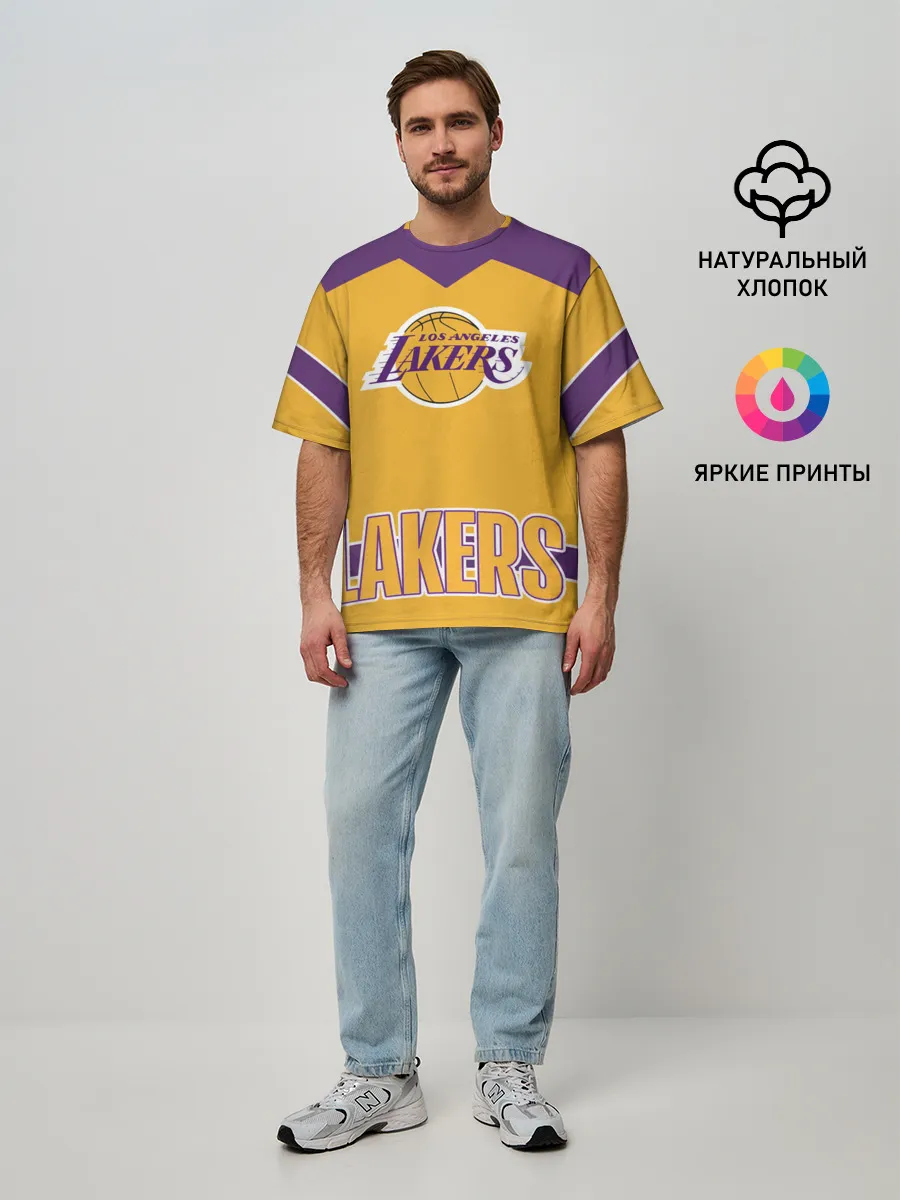 Мужская футболка оверсайз / Los Angeles Lakers