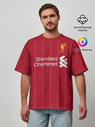 Мужская футболка оверсайз / Liverpool home 19-20