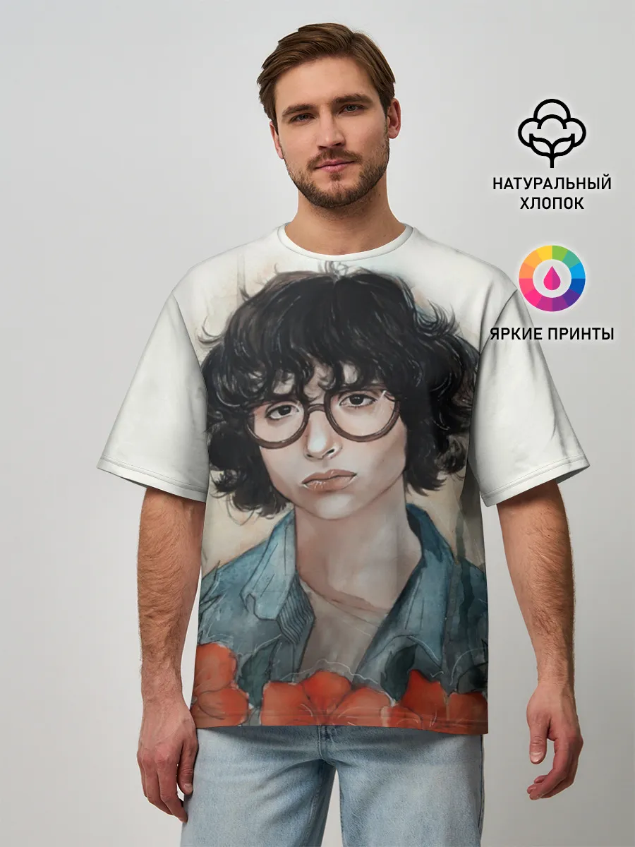 Мужская футболка оверсайз / finn wolfhard