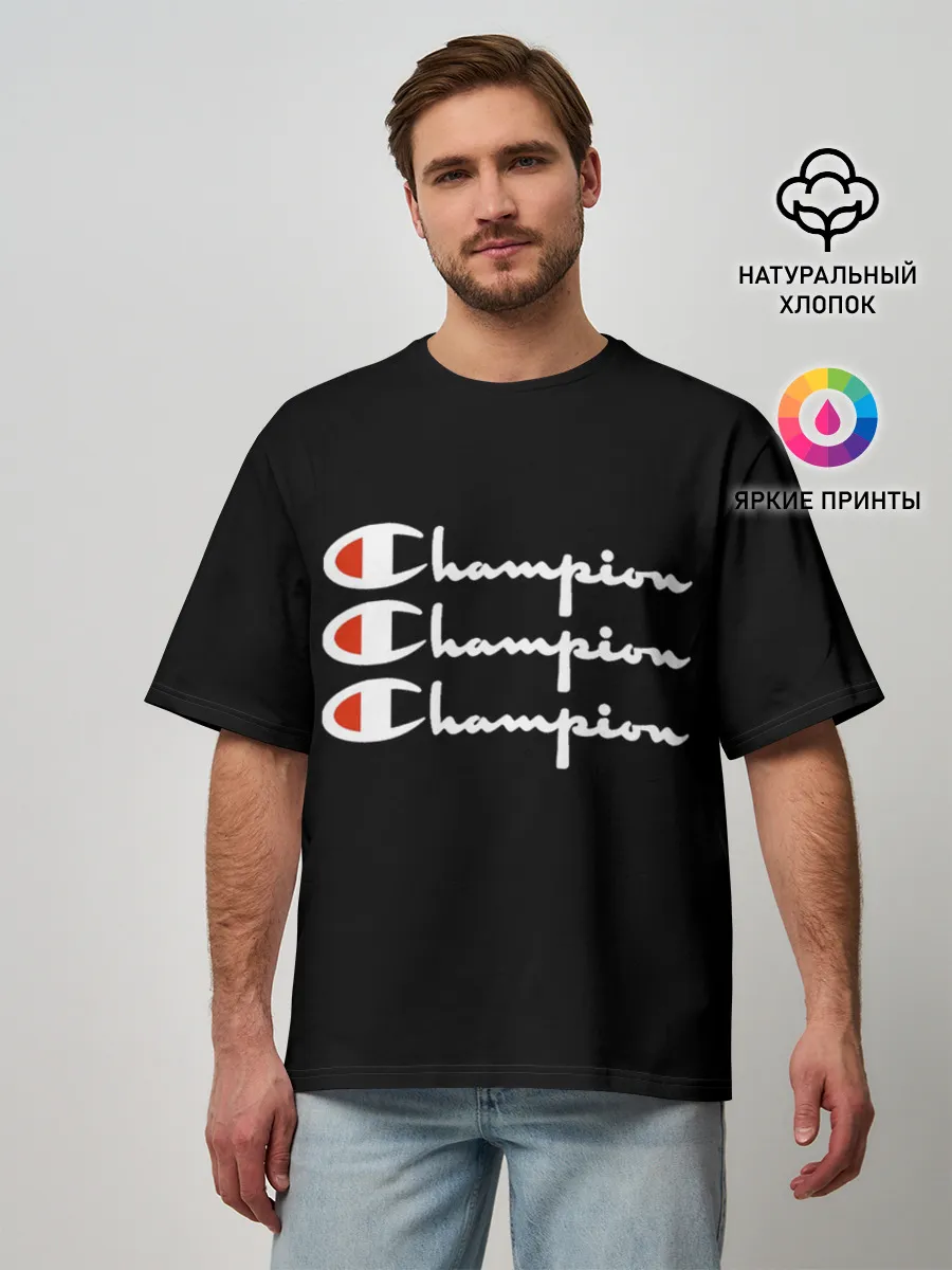 Мужская футболка оверсайз / Champion X3