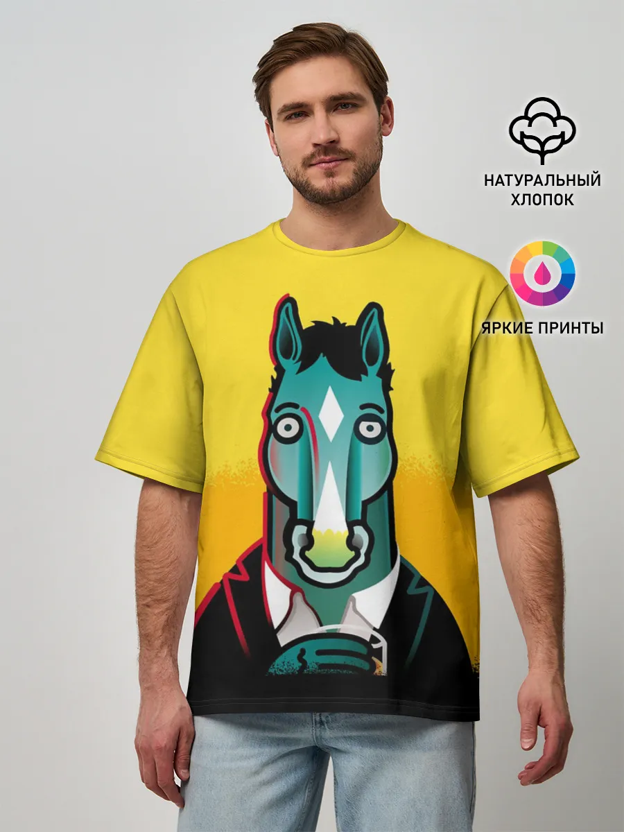 Мужская футболка оверсайз / BoJack Horseman