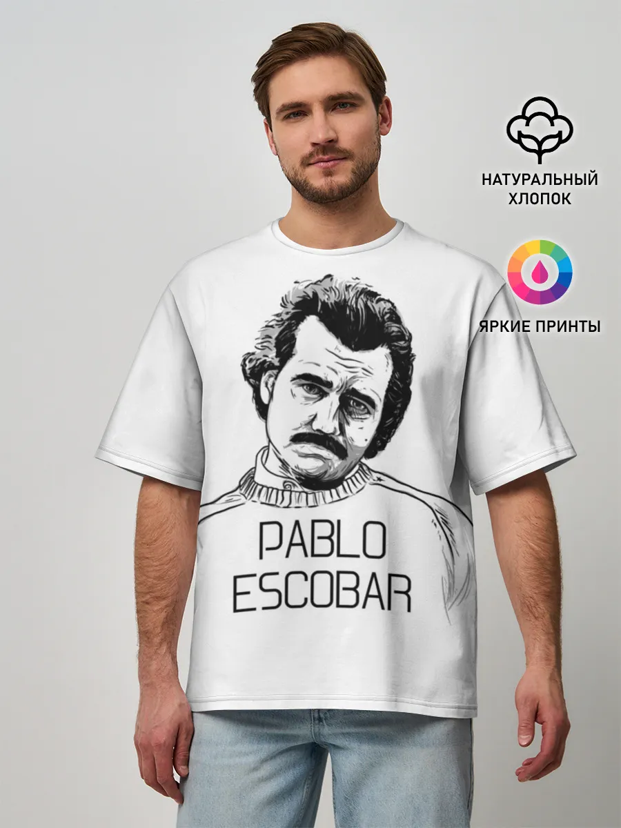 Мужская футболка оверсайз / Pablo Escobar