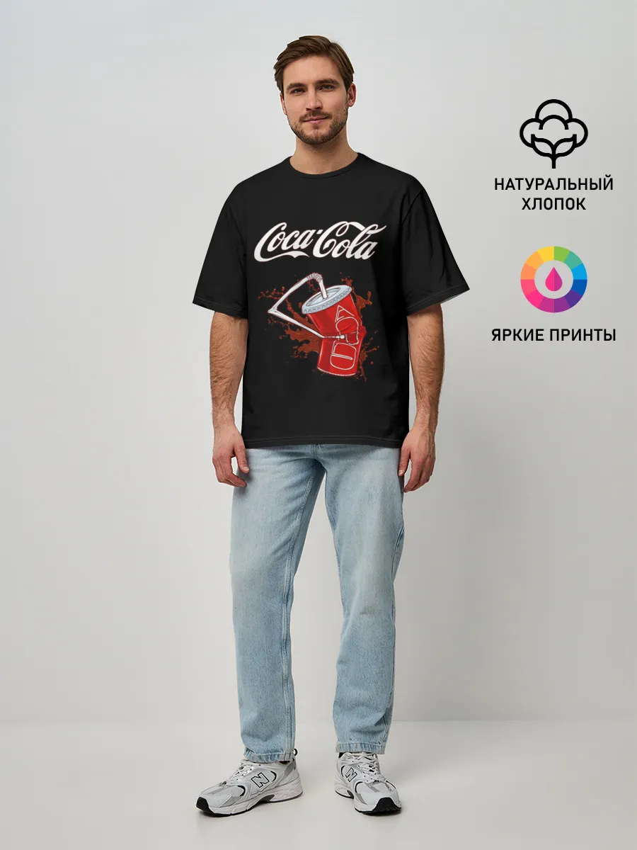 Мужская футболка оверсайз / Coca Cola