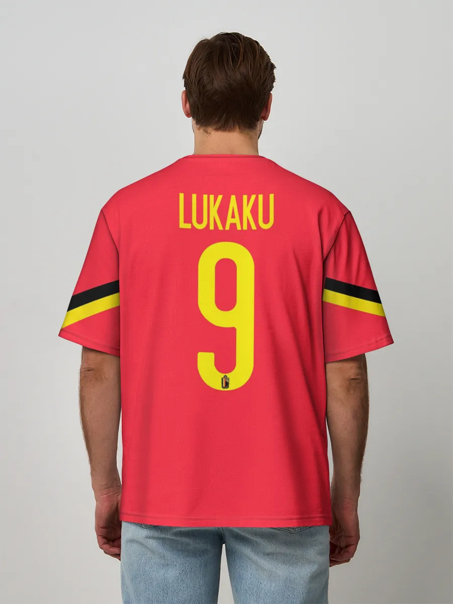 Мужская футболка оверсайз / Lukaku home EURO 2020