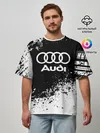 Мужская футболка оверсайз / Audi abstract sport