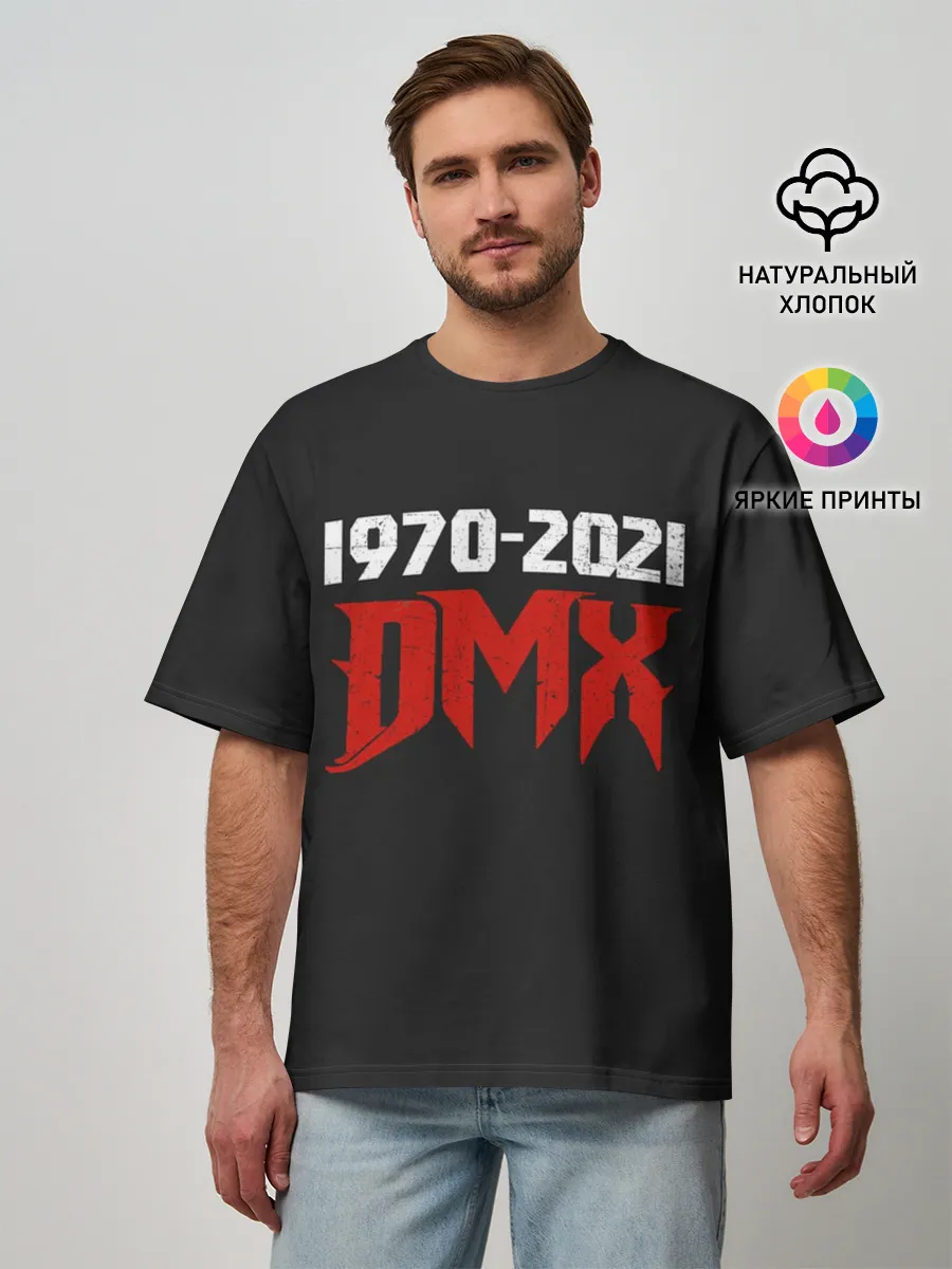 Мужская футболка оверсайз / DMX. 1970-2021