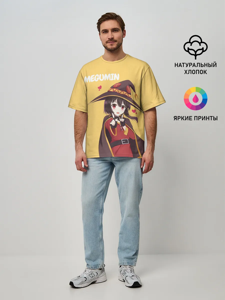 Мужская футболка оверсайз / Megumin ноу ноу