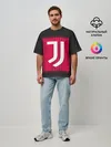 Мужская футболка оверсайз / JUVENTUS / ЮВЕНТУС / НЕОН