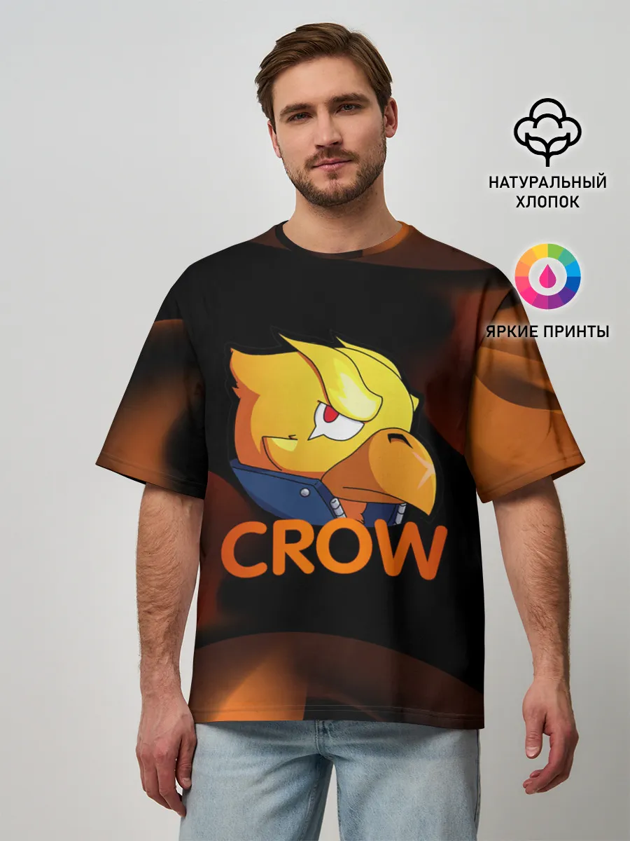 Мужская футболка оверсайз / Crow (Brawl Stars)