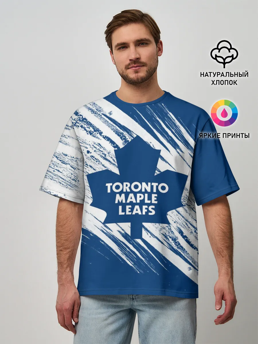 Мужская футболка оверсайз / Toronto Maple Leafs,