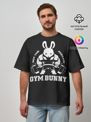 Мужская футболка оверсайз / GYM BUNNY